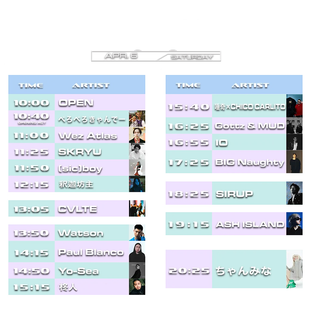 タイムテーブル DAY1